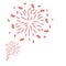 Percent fireworks design on white background