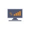 percent growth on the monitor colored icon. Element of bankings for mobile concept and web apps. Detailed percent growth on the