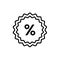 Percent - line design single isolated icon