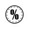 Percent outline icon isolated. Symbol, logo illustration for mobile concept, web design and games.