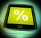 Percent Sign On Mobile Shows Percentage Discount Or Investment