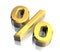 percent symbol in gold (3D)