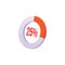 Percentage infographic design vector 3d circles