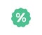 Percentage label, Discount label icon logo design. Percent price tag. Discount. Sales with an excellent offer for shopping.