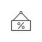 Percentage label outline icon