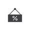 Percentage label vector icon