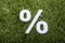 Percentage Sign On Green Grass