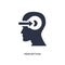 perception icon on white background. Simple element illustration from brain process concept