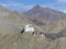 Perching Fort and Namgyal on the top of the mountains to Leh in Ladakh, India.