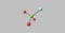 Perchloryl fluoride molecular structure isolated on grey