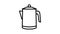 percolator coffee make equipment line icon animation