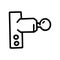 percussion massage gun line vector doodle simple icon