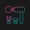 Percussive massage tool gradient vector icon for dark theme