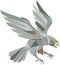 Peregrine Falcon Swooping Grey Low Polygon