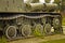 Pereyaslav-Khmelnitsky, Ukraine - August 11, 2019: Old military equipment. Abstract photo. Old tank