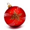 Perfec red christmas ball isolated