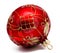 Perfec red christmas ball isolated