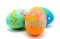 Perfect colorful handmade easter eggs isolated