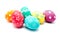 Perfect colorful handmade easter eggs isolated