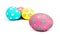 Perfect colorful handmade painted easter eggs isolated