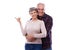 The perfect couple. Studio portrait of an affectionate elderly couple isolated on white.