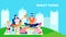 Perfect Family Picnic Fun Vector Banner Template