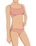 Perfect female body, slim and well fit. Woman standing in underwear. Closeup picture of torso, arms, chest, waist and thighs, fro