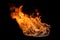 Perfect fire isolated over black background