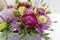 Perfect flower arrangement Rose, Chrysanthemum, Eustoma, Lavender