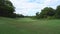 Perfect green grass on a golf field