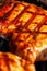 Perfect grill marks on juicy pork chops. Calgary Alberta Canada