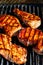 Perfect grill marks on juicy pork chops. Calgary, Alberta, Canada