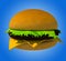 The perfect hamburger 3D render
