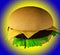 The perfect hamburger 3D render
