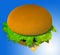 The perfect hamburger 3D render