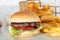 Perfect hamburger classic burger , tomato and lettuce isolated on a white background