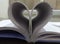 A Perfect Heart Formed by Moulding Pages of A Book