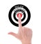 Perfect job search concept using hand poiting middle of target