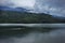 A perfect picture of Singda Dam in Imphal Manipur India where in a lone boat rider is seen on bamboo boat