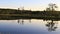 Perfect picture of trees and sunset on the bonnechere river