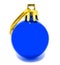 Perfect retro blue christmas ball isolated