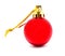 Perfect retro red christmas ball isolated