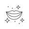 Perfect smile line outline icon