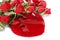 Perfect Valentines red roses and present heart box