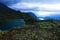 Perfect view to water in Besseggen trip near Gjende in Norway, Europe