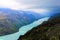 Perfect view to water in Besseggen trip near Gjende in Norway, Europe