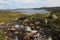 Perfect view to water, lake and panorama of mountains in Jotunheimen near Bergen in Norway, Europe