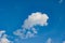 Perfect white cloud in blue sky, cloud in bright summer sky