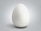 Perfect white egg 3d render on grey gradient