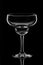 Perfect wine glass on black background